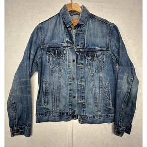 VINTAGE Levis Trucker Jacket Womens Small Medium Wash Jean Jacket 70500-0408
